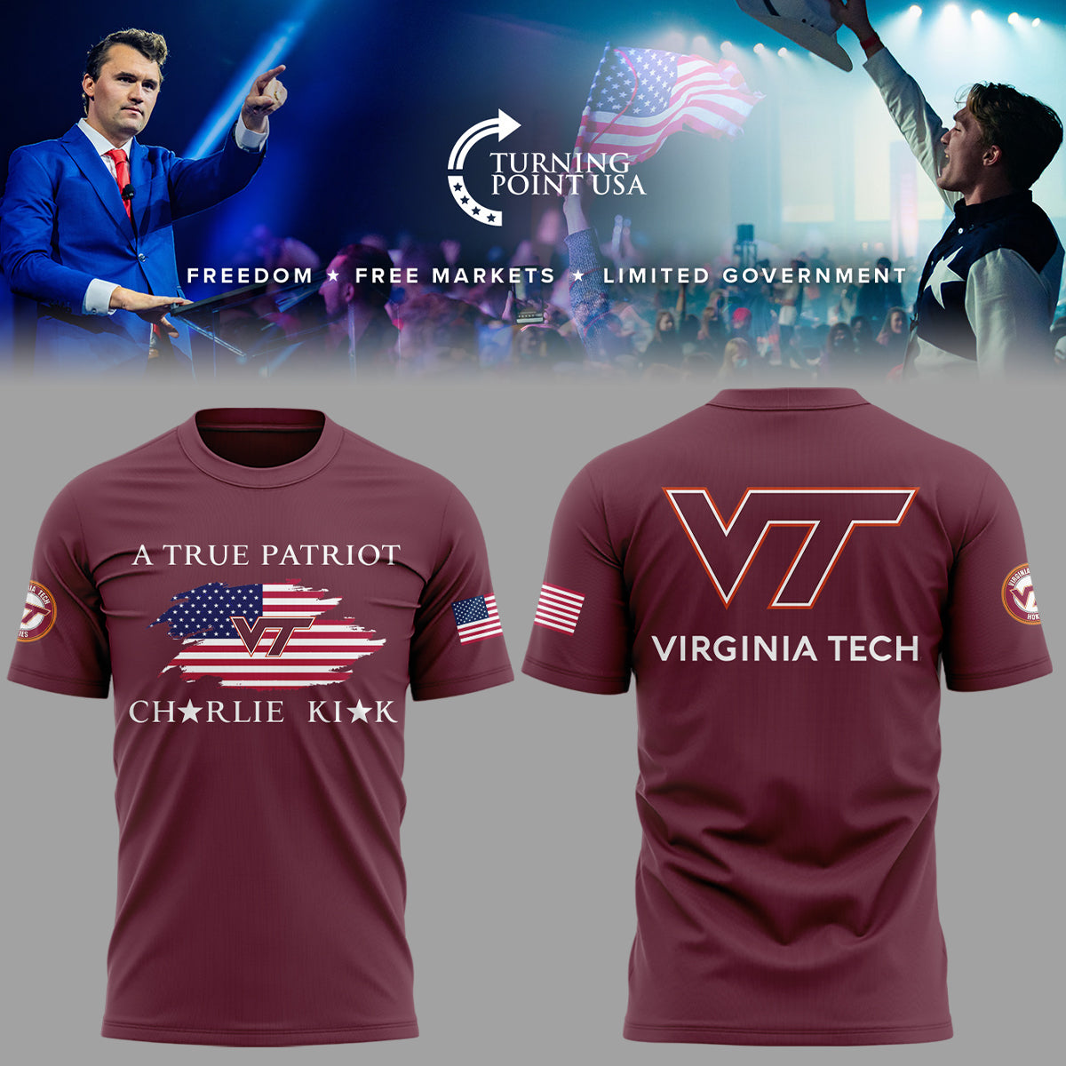 Limited Edition Virginia Tech x Turning Point USA Sweatshirt