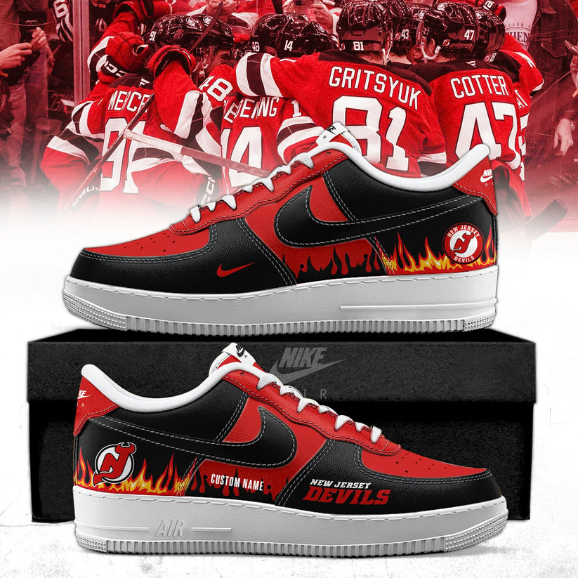 Custom New Jersey Devils Special Edition AF1 Sneakers