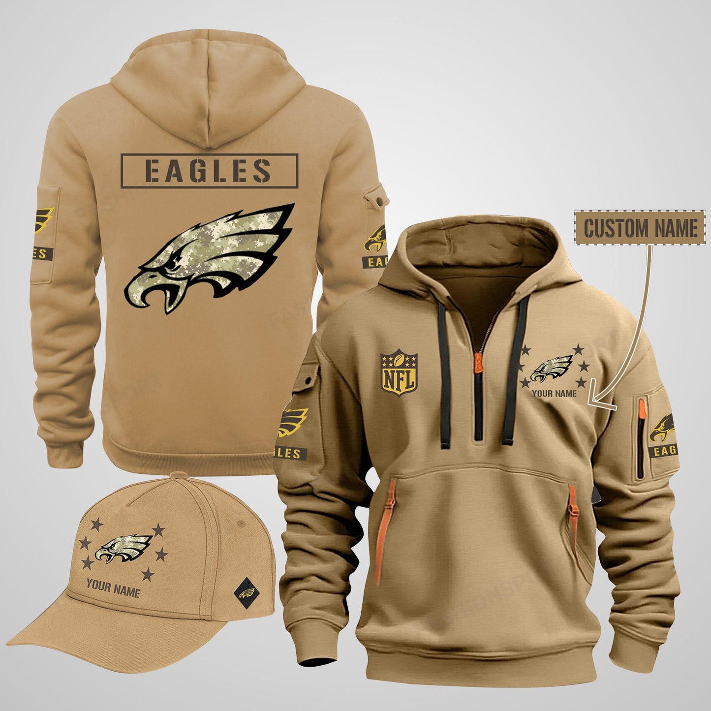 Philadelphia Eagles Quarter Zip Hoodie