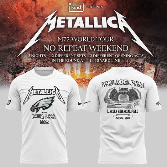 Limited Edition M72 World Tour x Pantera and Suicidal Tendencies White Tshirt 2025