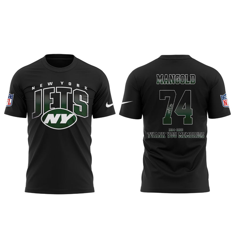 NY.Jets Legend Nick Mangold. Thank You Memories Combo T-Shirt