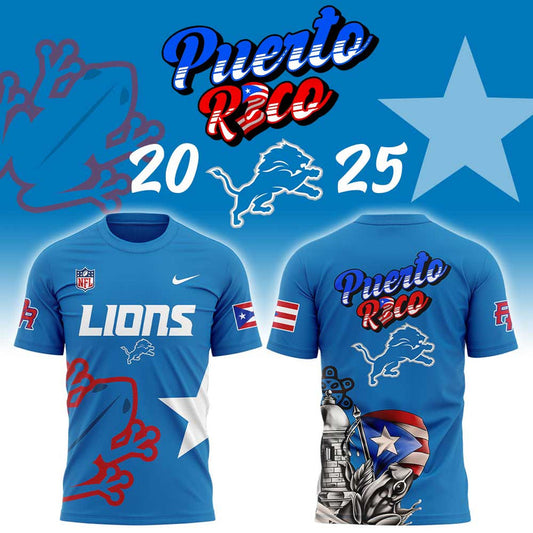 Detroit Lions Puerto Rico Heritage Combo T-Shirt