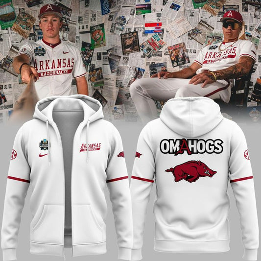 Special New Men's College World Series Omahogs Zip Hoodie