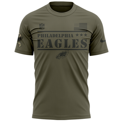 Limited Edition Philadelphia Eagles Salute to Service Tshirt 2025