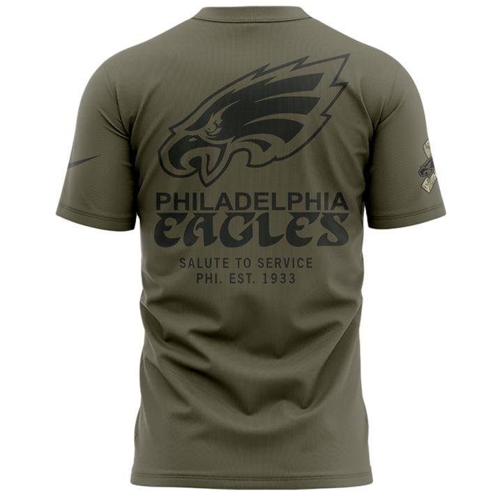Limited Edition Philadelphia Eagles Salute to Service Tshirt 2025