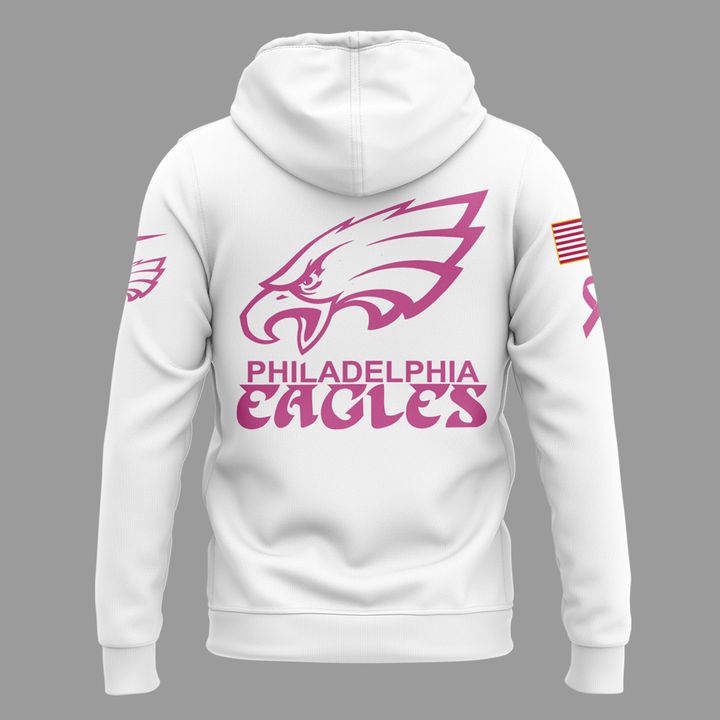 Exclusive Version Philadelphia Eagles Breast Cancer Awareness Hoodie 2025