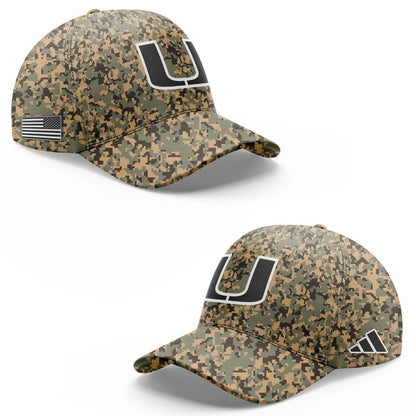 Miami Hurricanes Football Military Camo Mode Hoodie 2025