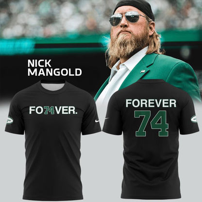Forever. 74 Nick Mangold Black T-Shirt