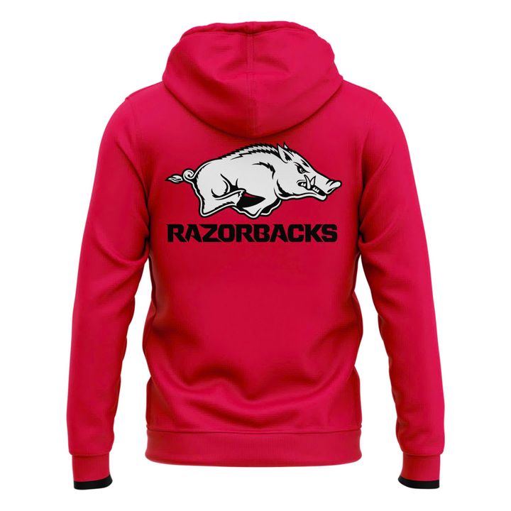 2025 Arkansas Razorbacks Uniform Red Zip Hoodie