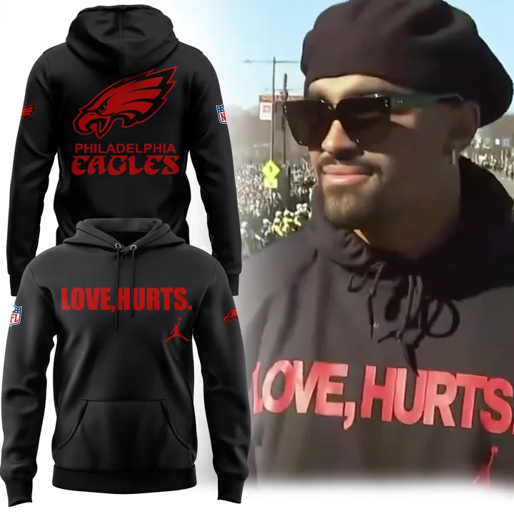 Limited Edition Jalen Hurts with the 'Love, Hurts' Hoodie